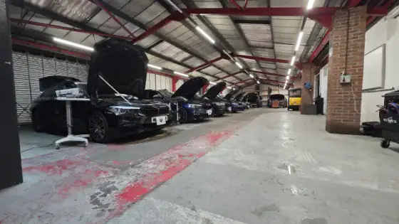 Car being serviced